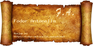 Fodor Antonella névjegykártya